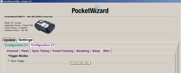 Pocketwizard TT1_C2_config screen