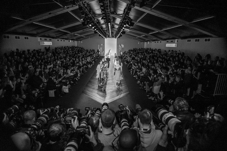 Photographers Pit catwalk show at london fashion show 2013 AW